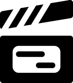 Movie Clapper Outline Svg Vector, Free Vectors File